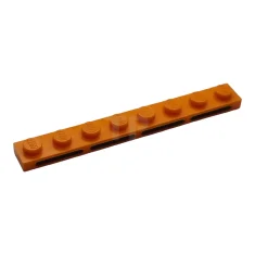 LEGO Platte 1 x 8 mit 4 schwarzen, abgerundeten Streifen mit…