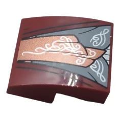 LEGO Slope 2 x 2 x 2/3 Curved with Robe Pattern…