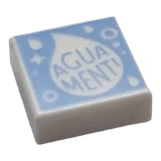 LEGO Fliese 1 x 1 mit "AGUAMENTI"-Muster
