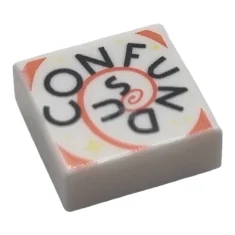 LEGO Fliese 1 x 1 mit "CONFUNDUS"-Muster