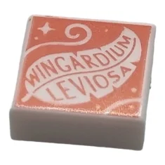 LEGO Fliese 1 x 1 mit "WINGARDIUM LEVIOSA"-Muster