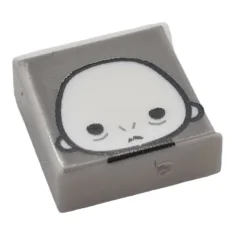 LEGO Fliese 1 x 1 mit kahlem Männerkopf (Voldemort)