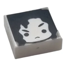 LEGO Fliese 1 x 1 mit weiblichem Kopfmuster (Bellatrix Lestrange)