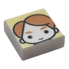 LEGO Tile 1 x 1 with Male Head Pattern (Cedric Diggory)