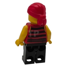 LEGO Pirate 6 - Black and Red Stripes, Black Legs, Scar
