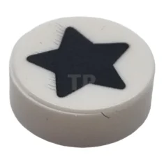 LEGO Tile 1 x 1 Round withk Star Pattern