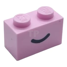 LEGO Brick 1 x 2 with Smile Pattern