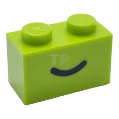 LEGO Brick 1 x 2 with Smile Pattern