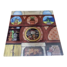 LEGO Plastic 3D Backdrop with Hufflepuff Common Room Pattern