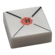 LEGO Tile 1 x 1 with Envelope with Wax Seal Pattern…