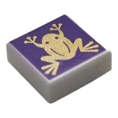 LEGO Fliese 1 x 1 mit Frosch-Muster (Schokofrosch)