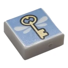 LEGO Fliese 1 x 1 mit Schlüssel mit Flügeln Muster
