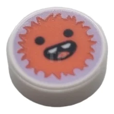 LEGO Fliese 1 x 1 Rund mit Bakterien-/Virus-Muster