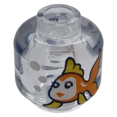 LEGO Head Minifig with Fish Pattern