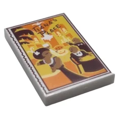 LEGO Tile 2 x 3 with 'TIANA'S PLACE' Pattern