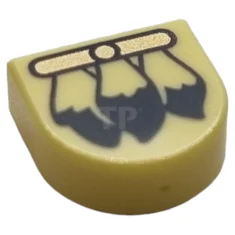 LEGO Piastrelle 1 x 1 mezzo cerchio con motivo di pelliccia…