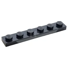 LEGO Platte 1 x 6 mit dunkel blaugrauer gebogener Form und…