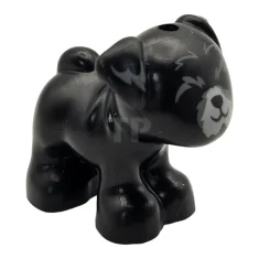 LEGO Hond, Friends, Mopshond, Staand met Licht Blauwgrijze Snuit en Donker…