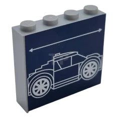 LEGO Brick 1 x 4 x 3 with Schematic of Car…