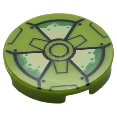 LEGO Tile 2 x 2 Round with Bottom O and Radioactivity…