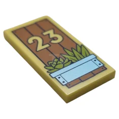 LEGO Tile 2 x 4 with Boards with '23', Planter and…