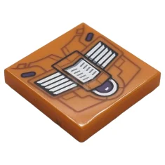 LEGO Tile 2 x 2 with Mechanical Panel Pattern