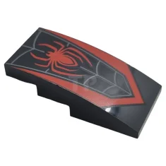 LEGO Slope Curved 4 x 2 with Spider Web Pattern