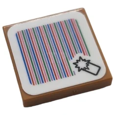 LEGO Tile 2 x 2 with Super Mario Scanner Code -…