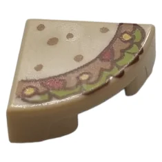 LEGO Fliese 1 x 1 Round Quarter mit Tacco Nougat