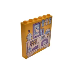 LEGO Paneel 1 x 6 x 5 mit Kabinettmuster
