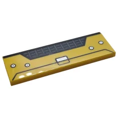 LEGO Tile 2 x 6 with Car Front Grille Pattern