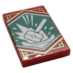 LEGO Tile 2 x 3 with Hammer with Energy Bursts Pattern…