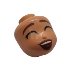 LEGO Head Mini Doll with Closed Eyes Pattern