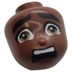 LEGO Head Mini Doll with Scared Open Mouth Pattern
