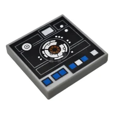 LEGO Tile 2 x 2 Inverted with Astromech Access Panel Pattern