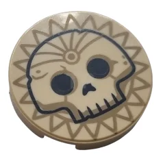 LEGO Tile 2 x 2 Round with Bottom O and Skull…