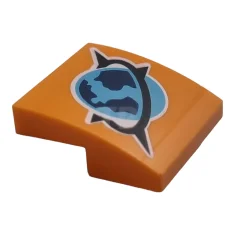 LEGO Pendenza 2 x 2 x 2/3 Curvo con logo Arctic…