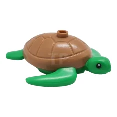 LEGO Sea Turtle with Black Eyes and Medium Nougat Shell Pattern