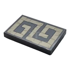 LEGO Tile 2 x 3 with Geometric Temple Ornament Pattern