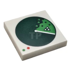 LEGO Baldosa 2 x 2 con patrón de pantalla de radar