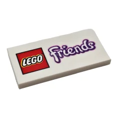 LEGO Fliese 2 x 4 mit LEGO Friends Logo-Muster