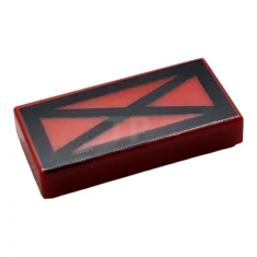 LEGO Tile 1 x 2 with Cross in Rectangle Pattern