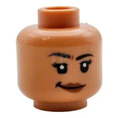 LEGO Kopf der Minifigur mit schiefem Grinsen / offenem Mund (doppelseitig)