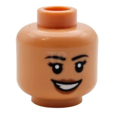 LEGO Kopf der Minifigur mit schiefem Grinsen / offenem Mund (doppelseitig)