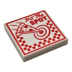 LEGO Tile 2 x 2 with Pizza Box Pattern