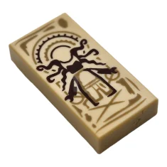 LEGO Tile 1 x 2 with Witch Minifigure Pattern