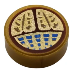 LEGO Fliese 1 x 1 Rund mit Skarabäus von Ammit-Muster