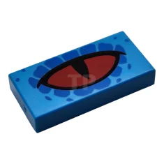 LEGO Piastrelle 1 x 2 con schema di pupilla a fessura