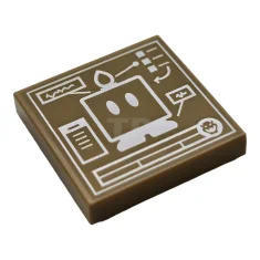 LEGO Piastrelle 2 x 2 con schema bianco di Super Mario…