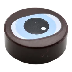LEGO Tile 1 x 1 Round with Chewbacca Eye Pattern